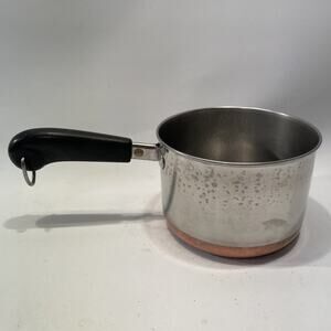 Vintage Revere Ware 1.5 Qt Copper Bottom Sauce Pan Pot No Lid Clinton ILL